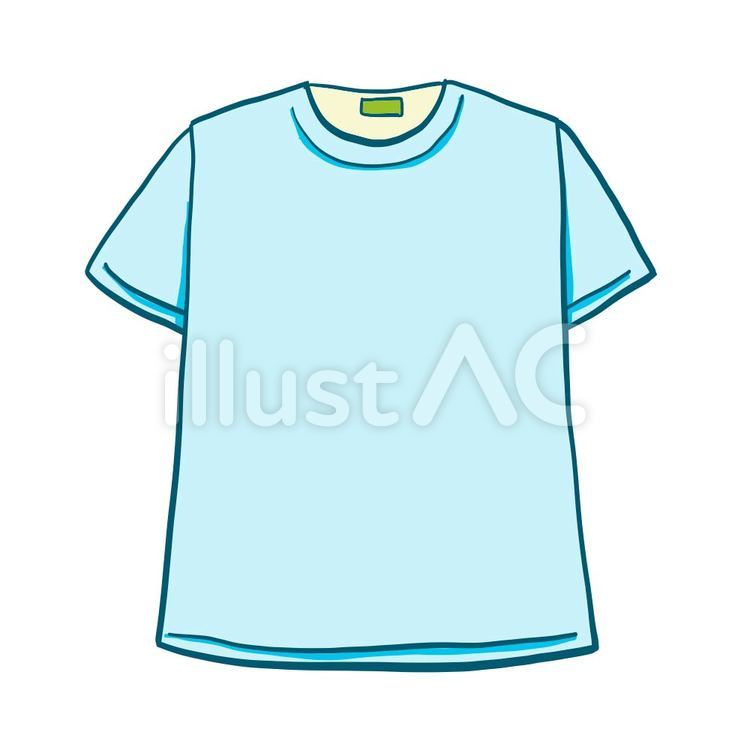 Tシャツ(水色) tシャツ,水色,シンプルのイラスト素材