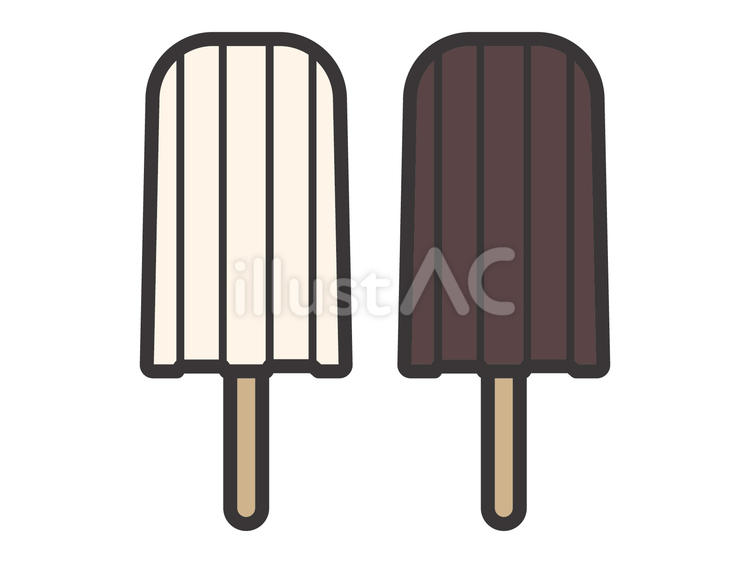 アイスキャンディー2本セット04 アイスキャンディー,氷菓,スイーツのイラスト素材