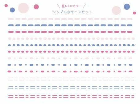 簡約線條套裝夏日復古, 簡約線條套裝夏日復古, 規則, 手寫, 虛線,