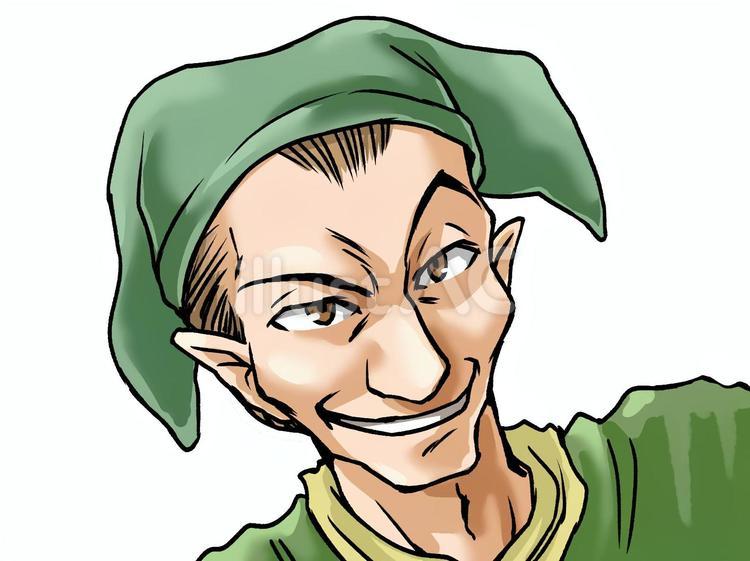 ずる賢いノーム ずる賢い,ノーム,妖精のイラスト素材