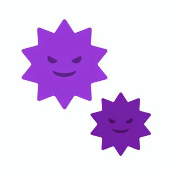 感染 インフルエンザ,菌,ウイルス,風邪,バイキン,除菌,飛沫,感染,バクテリア,細菌のイラスト素材