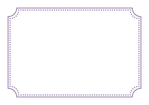 角丸へこみフレーム 薄紫 ドット 角丸,へこみ,フレーム,枠,ラインフレーム,ライン,ドット,シンプルのイラスト素材