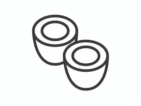 ゆで卵(横切り)03 ゆで卵(横切り)03 卵,ゆで卵,食べ物,アイコン,マーク,シンプルのイラスト素材