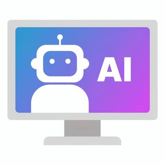 AI ロボット,ai,人工知能,aiロボット,機械,テクノロジー,パソコン,デスクトップ,シンプル,モノクロのイラスト素材