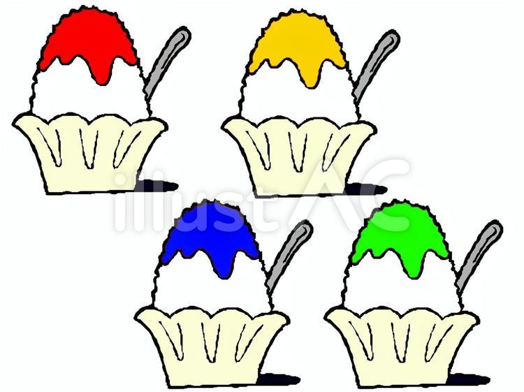 かき氷 かき氷,食べ物,冷たいのイラスト素材