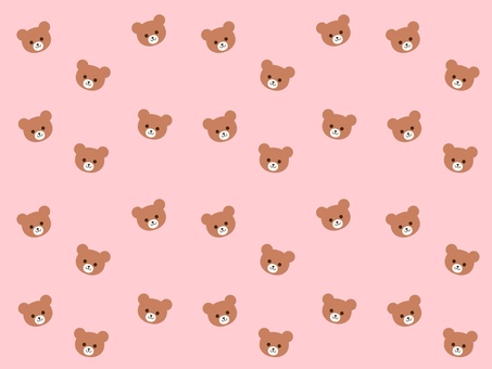 クマ柄のシームレスパターン_背景_ピンク クマ柄のシームレスパターン_背景_ピンク 動物,背景,壁紙,パターン,シームレス,くま,生き物,ピンク,イラスト,手書きのイラスト素材