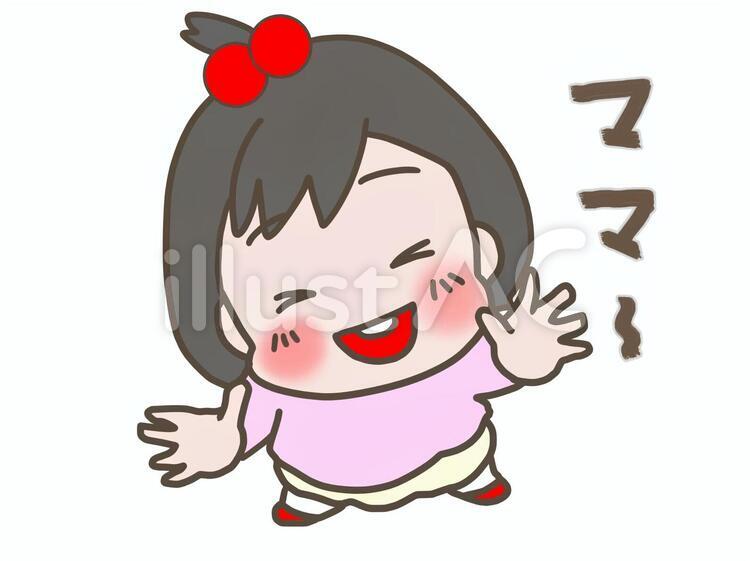 ママだっこ 小さい,ママ,抱っこのイラスト素材