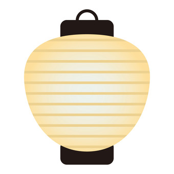 縦長の白提灯（灯り） 提灯,白提灯,祭り,丸い,丸型,灯り,光る,飾り,装飾,白色のイラスト素材