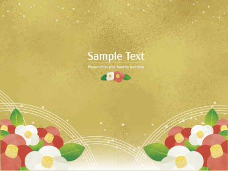 椿の背景＿ゴールド