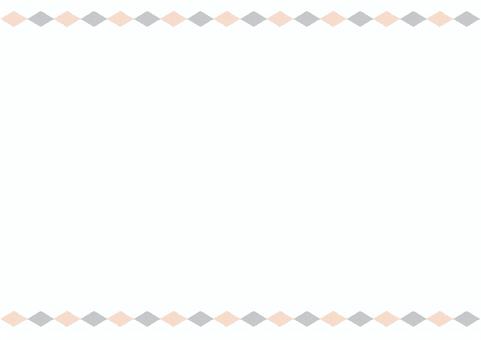 菱形模様のフレーム（ピンク） 菱形,ダイヤ,ピンク,フレーム,ナチュラル,パステルカラー,かわいいのイラスト素材