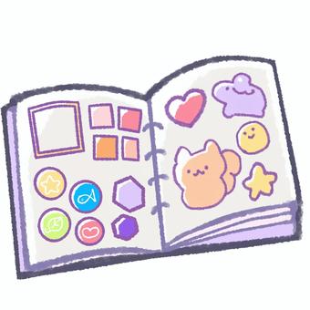 Illustration, sticker book, seal, this, 