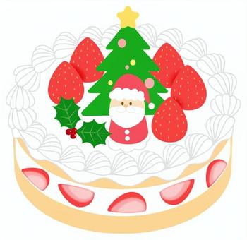 Illustration, christmas cake, hall cake, christmas, 