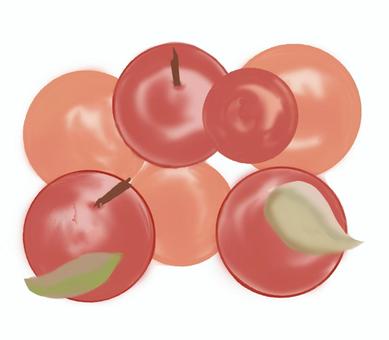 りんご りんご,果物,赤,ビタミン,食べ物,食材,まるいのイラスト素材