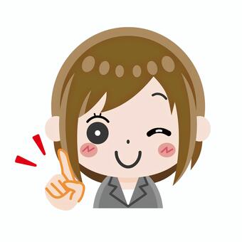 Business woman pointing, , JPG, PNG and EPS