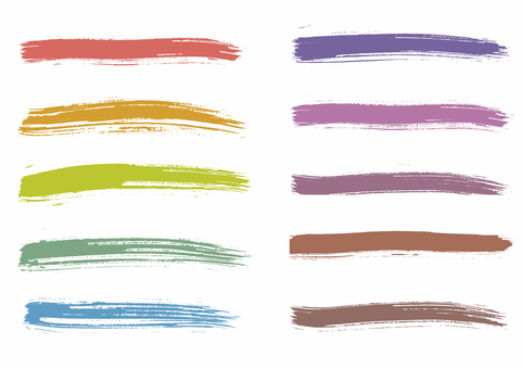 筆タッチの線素材