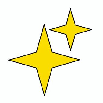 Sparkling (Sharp, yellow, black border), glitter, glitter mark, yellow, JPG and PNG
