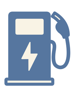 EV充電スタンドのアイコン ev,電気自動車,充電,スタンド,電力,エコ,再生エネルギー,車,アイコン,物流のイラスト素材