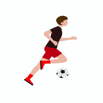 スポーツ 087 スポーツ 087 スポーツ,サッカー,フットボール,サッカー選手,ボール,蹴る,試合,チーム,男性,運動のイラスト素材