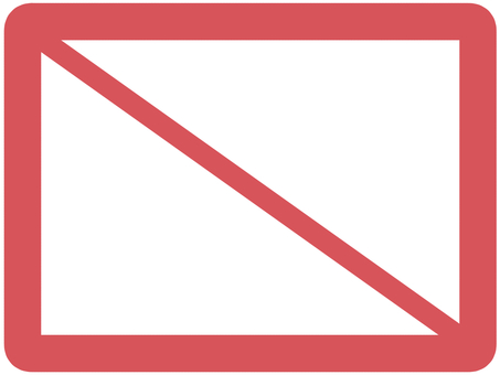 四角い禁止マーク・枠付きデザイン 禁止,長方形,注意,標識,安全,表示,ピクトグラム,警告,フレーム,注意喚起のイラスト素材