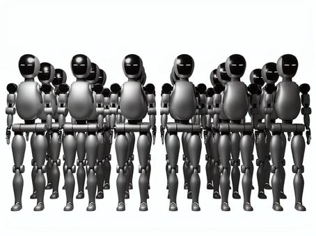 たくさんの最先端人型ロボット・背景透過 ロボット,ai,ロボットアーム,アイコン,自動,産業ロボット,介護,工場,人型,ヒューマノイドのイラスト素材