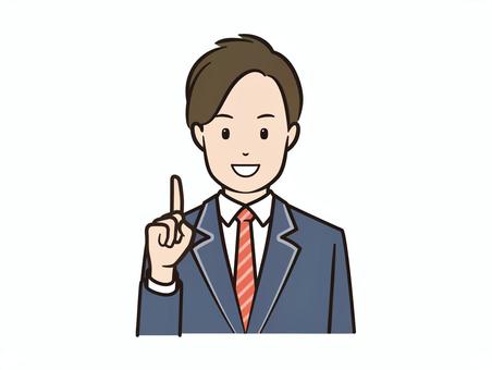 ポイントを伝える笑顔のブレザー男子学生 指差し,ポイント,学生,高校生,生徒,男子学生,男子,男性,笑顔,ヒントのイラスト素材