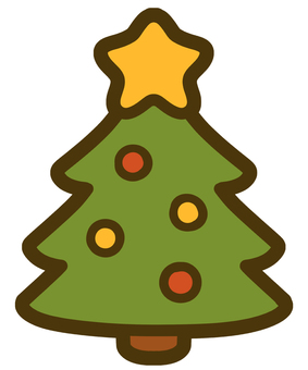 クリスマスツリー クリスマスツリー ツリー,クリスマスツリー,星,クリスマス,12月,冬,クリスマスイラスト,イベント,手書き,手描きのイラスト素材