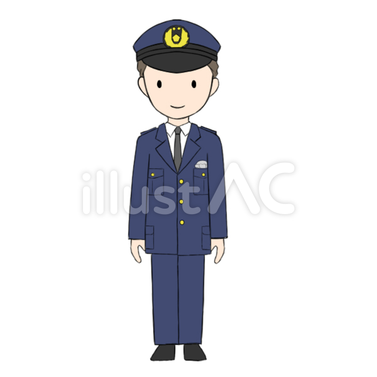 制服を着た男性警察官 警察官,警官,警察のイラスト素材