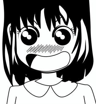 恥ずかしい 恥ずかしい 恥ずかしい,赤面,慌てる,女子,目,口,顔,ボブ,髪,漫画のイラスト素材