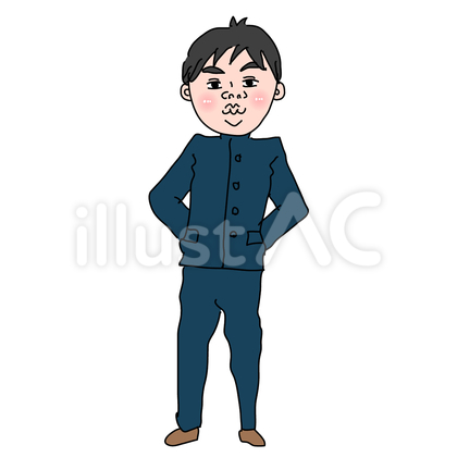 コミカル 男子学生