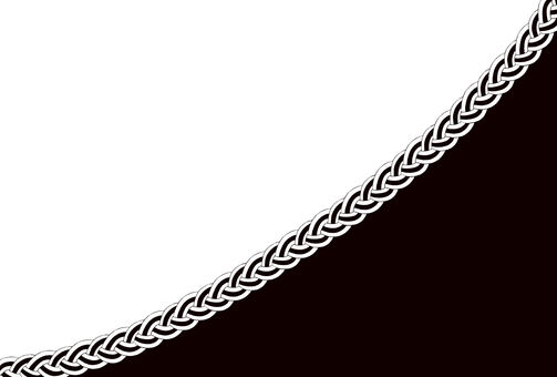 しめ縄半分フレーム（黒） しめ縄,半分,フレーム,シンプル,赤,和風,黒のイラスト素材