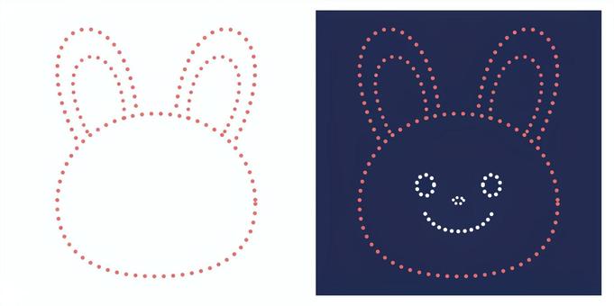 うさぎの形の打ち上げ花火 うさぎの形の打ち上げ花火 花火,打ち上げ花火,うさぎ,動物,形,夏,お祭り,夏祭り,縁日,夜空のイラスト素材