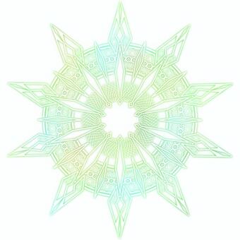 魔法陣 魔法陣,魔法,紋章,グラデーション,白,黄緑色,水色のイラスト素材