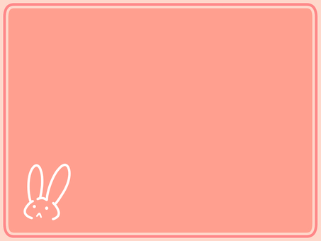 ピンク背景 うさぎ 丸角フレーム フレーム,枠,うさぎ,背景,壁紙,きれい,表紙デザイン,タイトル背景,タイトルバック,手描きのイラスト素材
