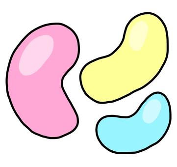 カラフルなゼリービーンズ ゼリービーンズ,お菓子,甘い,食べ物,カラフル,パステルカラー,かわいい,アイコンのイラスト素材