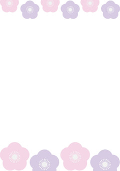 ゆめかわ梅フレーム（ピンク×ラベンダー）