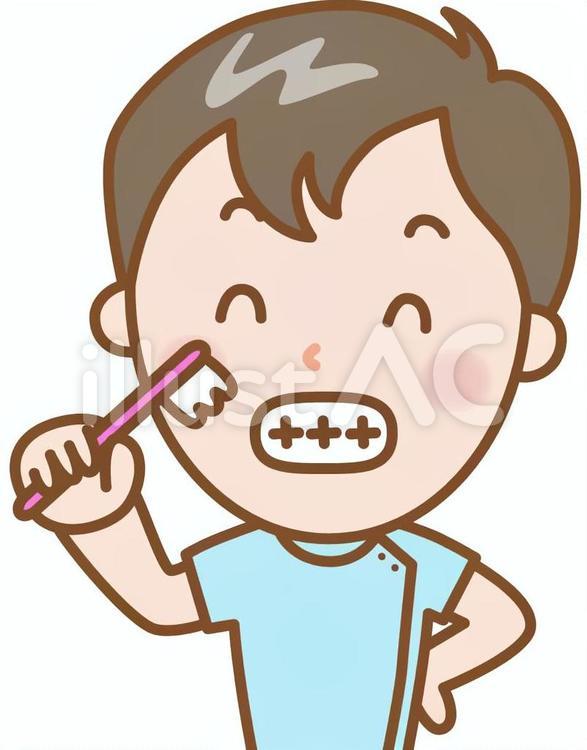 病院スタッフ男性：はみがき指導 はみがき指導,歯ブラシ,病院スタッフのイラスト素材