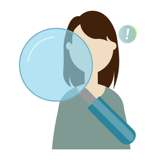 女性鑑定士 鑑定士,女性,人物,査定,調査,虫眼鏡のイラスト素材