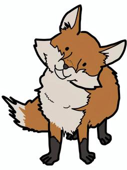 Illustration, fox, whole body, tiny, 