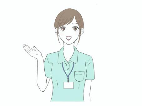 案内するスタッフ イベントスタッフ,スタッフ,イベント,アルバイト,パート,バイト,福祉,介護士,介助,ケアマネージャーのイラスト素材