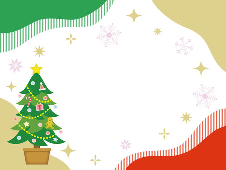 クリスマスカラーのフレーム02