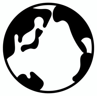 シンプルな地球のアイコンイラスト3 地球,地球儀,アイコン,世界,グローバル,立体,社会,球体,国際的,ユニバーサルのイラスト素材