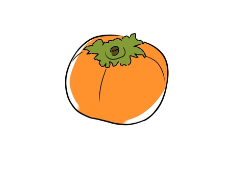 柿 柿,果物,果実のイラスト素材