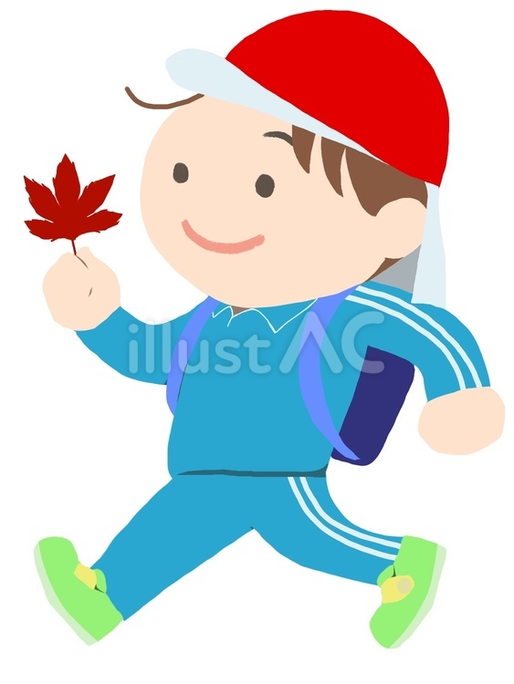 秋の遠足 男の子,遠足,幼稚園のイラスト素材