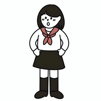 Illustration, be shy, shy, it's embarrassing, 