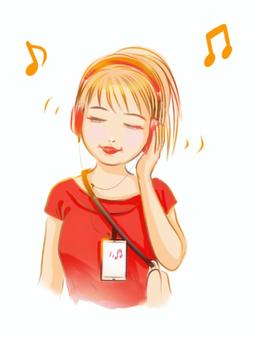 Girls listening to music with headphones, JPG and PNG Girls listening to music with headphones, musics, listen, female, JPG and PNG
