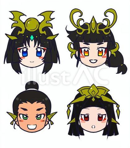 祓戸四神デフォルメアイコン