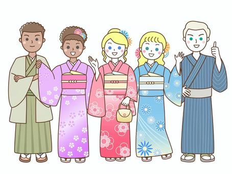 Illustration, foreign tourists, tourist, foreigners visiting japan, 
