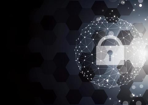 かっこいいサイバーセキュリティのイメージ かっこいいサイバーセキュリティのイメージ デジタル,サイバー,セキュリティ,鍵,六角形,幾何学,ライン,光,パーティクル,スタイリッシュのイラスト素材