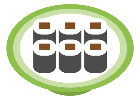 傳送帶壽司海藻卷 Kanpyo卷, JPG, PNG 和 AI 傳送帶壽司海藻卷 Kanpyo卷, 壽司, 紫菜卷, hosomaki, JPG, PNG 和 AI