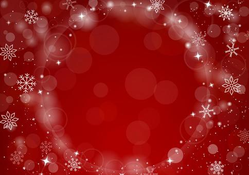 クリスマスのキラキラ背景 雪,キラキラ,クリスマス,背景,フレーム,赤色,冬,玉ボケ,バナー,光のイラスト素材